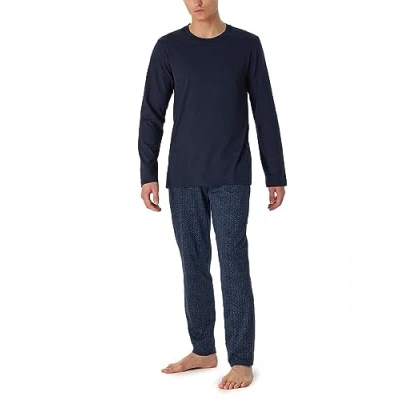 Abbildung von Schiesser Casual SET Nachtwäsche Set, Herren, Größe: 58, Nachtblau