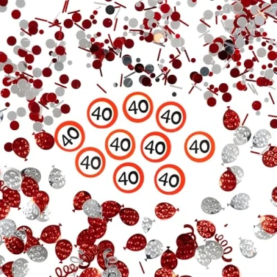 Abbildung von Geburtstagsdeko Konfetti 3 tlg. 40 Geburtstag Deko Mann 40. Frauen Männer Tischdeko Tiwoca