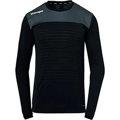 Abbildung von Kempa Herren Emotion 2.0 Langarmshirt Longsleeve, schwarz/Anthra, XXXL