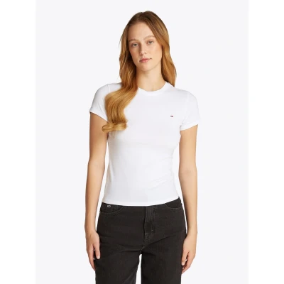 Abbildung von Tommy Jeans SLIM C NECK TEE Tshirt basic, Damen, Größe: 34, White