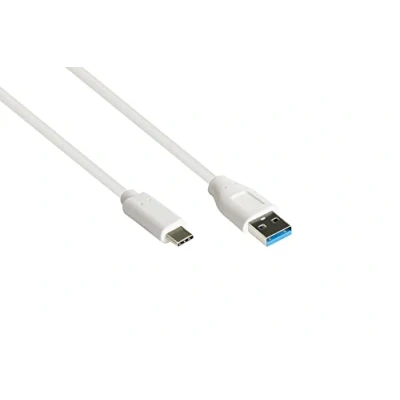 Abbildung von Good Connections USB 3.2 Gen.2 Kabel 10GBit/s / 3A Stecker A an C™ hochwertiger KUPFERLEITER weiß 1m