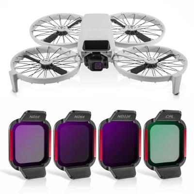 Abbildung von ND/CPL Filter Set für DJI Flip Zubehör, ND16/ND64/ND128/CPL Drone Lens Filter, Multi Coated HD Optical Glass 4 Pack