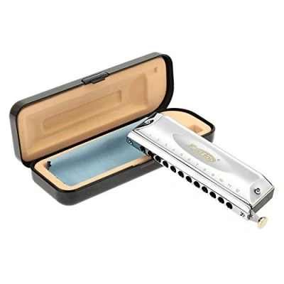 Abbildung von East top Chromatische Mundharmonika Tonart C 12 Loch 48 Tune professionelle Musikinstrument für Spieler, Anfänger, Studenten, Erwachsene,als bestes Geschenk(SR)
