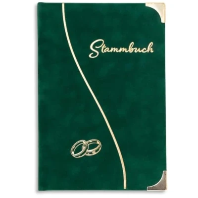 Abbildung von Stammbuch Grün Kijani der Familie Hochzeit Trauung Standesamt incl. Einleger