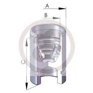 Abbildung von AUTOFREN SEINSA D02589 Kolben, Bremssattel 30 Hinterachse MAZDA: 323 C IV Schrägheck, 626 Limousine