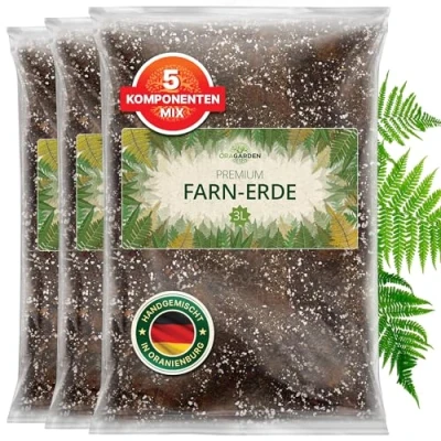 Abbildung von ORAGARDEN Farn Erde für Zimmerpflanzen und Garten 9L Substrat Pflanzen, Palmen, Blumen 5 Komponenten Blumenerde