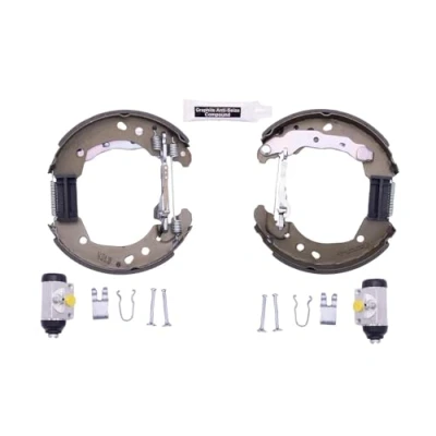 Abbildung von HELLA Shoe Kit Pro 8DB 355 004 821 Bremsensatz, Trommelbremse mit Radbremszylinder, Stellelement RENAULT: CLIO 2, Modus / Grand Modus, 3