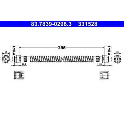 Abbildung von ATE 83.7839 0298.3 Bremsschläuche 295