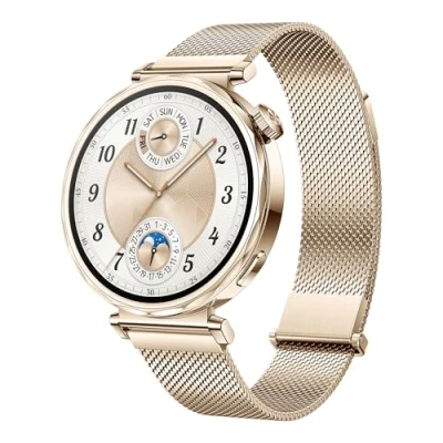 Abbildung von HUAWEI Watch GT 5 41 mm Smartwatch, Kunstvolles Design, Erweiterte Lauf und Fahrradfunktionen, Gesundheitsmonitoring, Bis zu 7 Tage Akkulaufzeit, Kompatibel mit iOS &amp; Android, Gold