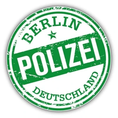 Abbildung von WildeBabsKLBT 11cm 2xHochwertiger Auto Aufkleber Sticker Decal Autoaufkleber Folie Wunschtext Berlin Polizei Police Germany Deutschland Stempel G944