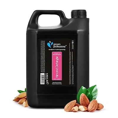 Abbildung von GROOM PROFESSIONAL Almond Detangle Hundeshampoo Entwirrendes Shampoo Für Hunde Gegen Geruch Beseitigt Verfilzungen &amp; Verknotungen Verfilzte Verknotete Mäntel, 4 Liter