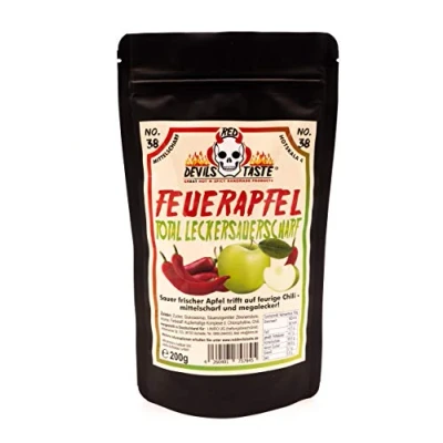 Abbildung von Saurer Chili Apfel Bonbon Total lecker sauerscharf Hotskala: 4 RED DEVILS TASTE 200g