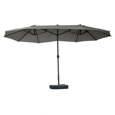Abbildung von Outsunny Sonnenschirm Doppelsonnenschirm, LxB: 460x270 cm, Sonnenschirm, LxBxH: 460 x270 x240cm,Stahl,Polyester,ABS