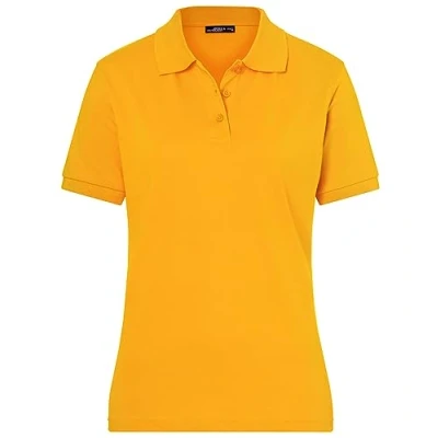 Abbildung von James &amp; Nicholson Damenpolo Classic Feines Piqué Poloshirt mit gestrickten Bündchen Farbe: Gold Yellow Grösse: XXL