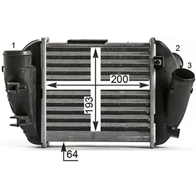 Abbildung von MAHLE ORIGINAL CI 430 000P Ladeluftkühler AUDI: A4 B7 Avant, B6 B6/B7 Cabrio