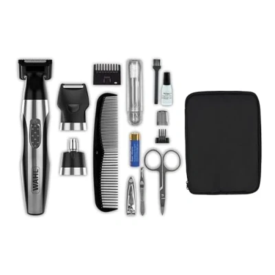 Abbildung von Wahl Multifunktionstrimmer Travel Kit Deluxe, 12 teiliges Reiseset mit Lithium Batterietrimmer