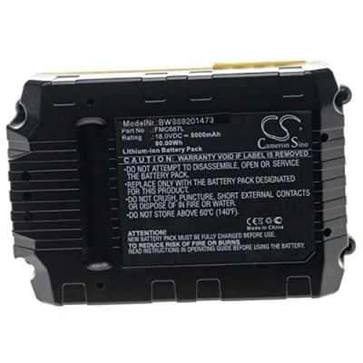 Abbildung von vhbw Akku Ersatz für Stanley FMC687L Elektrowerkzeug (5000 mAh, Li Ion, 18 V)