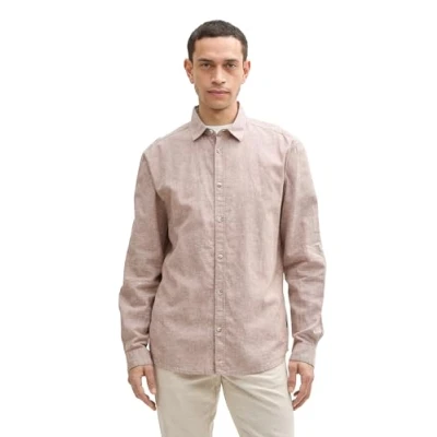 Abbildung von TOM Tailor Hemd, Herren, Größe: Medium, Mocha brown chambray