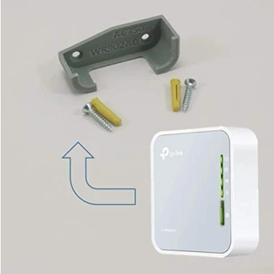 Abbildung von Tp Link Ac750 Kabelloser Reise Router Wr02Ac Wandhalterung unter dem Schreibtisch (grau)