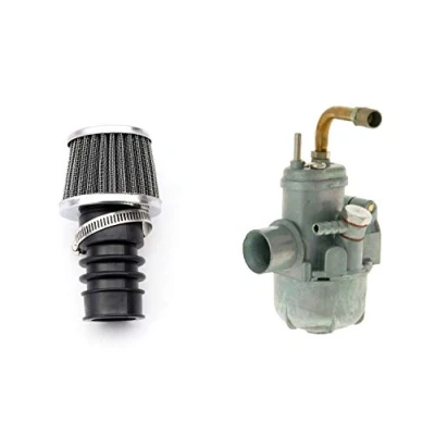 Abbildung von SET: 12mm Tuning Vergaser in Bing Qualität (Nachbau) + Powerfilter für Puch Maxi Kreidler &amp; Zündapp Mofa