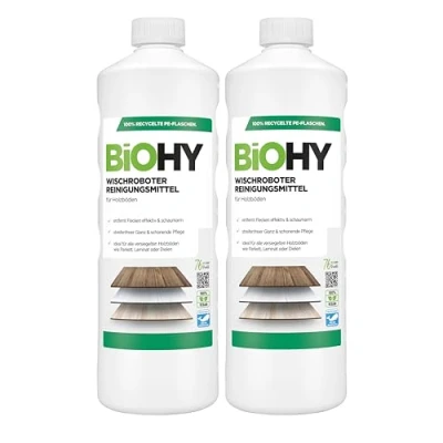 Abbildung von BiOHY Wischroboter Reinigungsmittel für Holzböden 2er Pack (2 x 1 Li... Vinyl und Designbodenreiniger St)