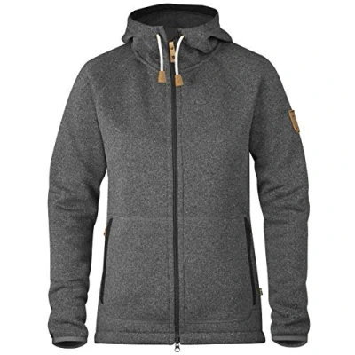 Abbildung von Fjällräven Damen Hoodie Övik Fleece, Dark Grey, L, F89516 030