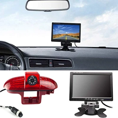 Abbildung von Rückfahrkamera Transportster+7&#039;&#039; TFT LCD Bildschirm Auto Monitor im 3.Bremslicht Bremsleuchte Ersatz für Opel Vivaro surf Concept/Life/Combo/Vauxhall/Renault Trafic/FIAT Talento/Primastar Van