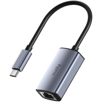 Abbildung von Cudy USB C auf Ethernet Adapter, Gigabit Wired Netzwerkadapter, Aluminium RJ45 1000Mbps Thunderbolt LAN Kompatibel mit MacBook, iPad, Switch