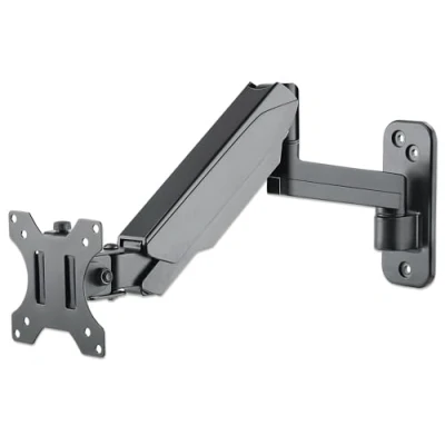 Abbildung von Manhattan 461610 Universal Wandhalterung mit Gasdruckfeder für einen Monitor Halterungsarm und Kugelgelenk, geeignet von 17&quot; bis 32&quot;* zu 8 kg schwarz