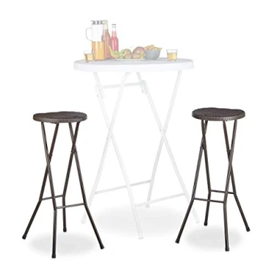 Abbildung von relaxdays Barhocker klappbar BASTIAN, Braun