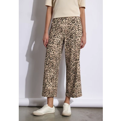 Abbildung von Street One Studio Culotte IM Leolook Stoffhose, Damen, Größe: 32x26, Braun