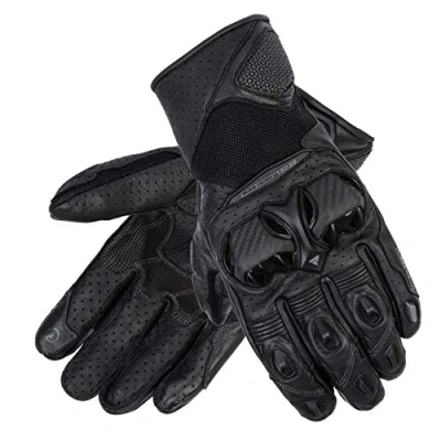 Abbildung von REBELHORN Flux II Leder Motorradhandschuhe für Herren Hochwertiges Ziegenleder SAS TEC und Superfabric Panels Belüftung Touchscreen Friendly Pads