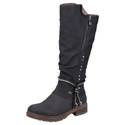 Abbildung von Rieker Winterstiefel mit Nietenverzierung und Kordel