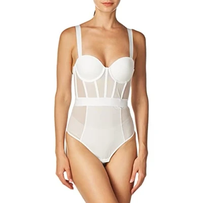 Abbildung von DKNY Intimates Sheers Cupped Strapless Bodysuit Body, Damen, Größe: 75D, White
