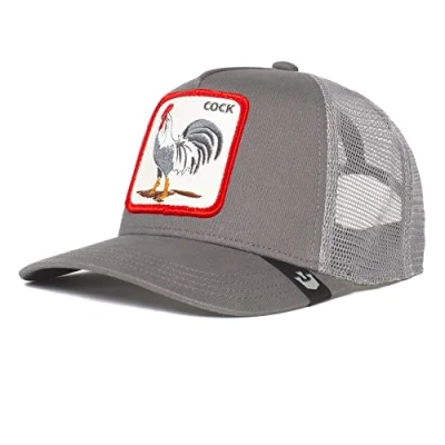 Abbildung von Goorin Bros. The Farm Trucker Kappe aus Netzstoff für Damen und Herren, Grau (Rooster Truckin), Einheitsgröße