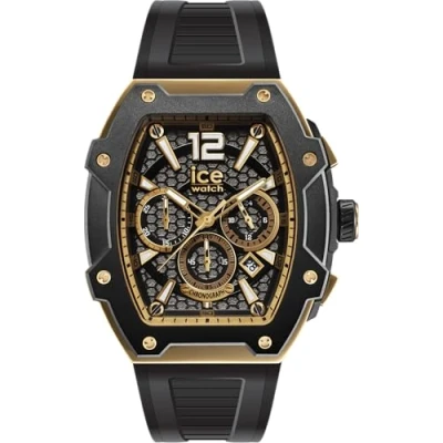 Abbildung von Ice WATCH boliday Black Gold Steel Schwarze Herrenuhr mit Silikonarmband 024365 (Large)