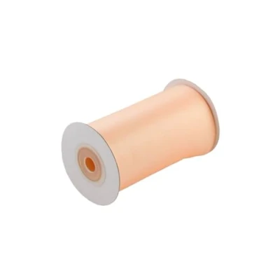 Abbildung von Satinband 100mm x 10m Rolle FARBAUSWAHL in 3/6/12/25/38/50/75/100mm farbecht &amp; waschbar Schleifenband für Hochzeit Geschenkband zum Verpacken Dekorieren Basteln Apricot 714