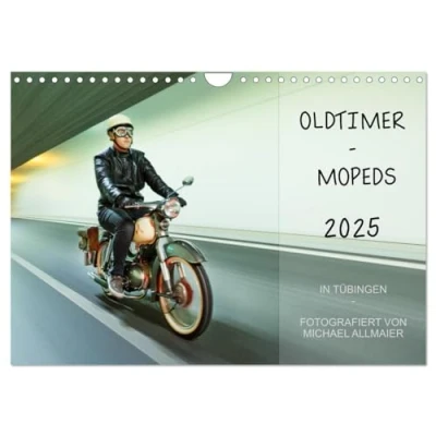 Abbildung von Oldtimer Mopeds fotografiert von Michael Allmaier (Wandkalender 2025 DIN A4 quer), CALVENDO Monatskalender