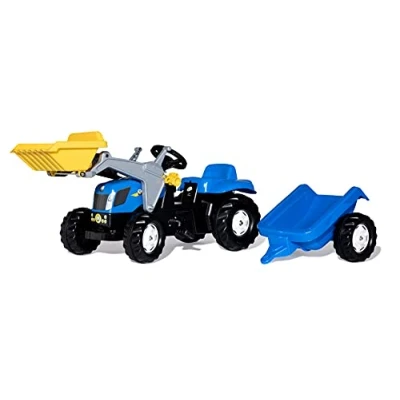 Abbildung von rolly toys® Tretfahrzeug NH T7040, Traktor mit Trailer und Lader
