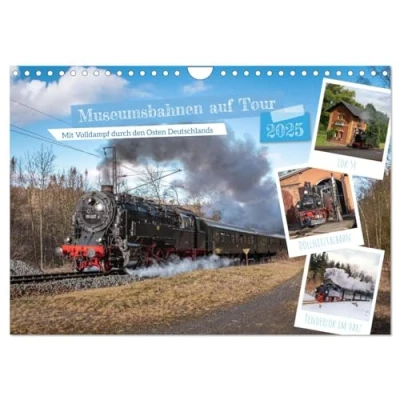 Abbildung von Museumsbahnen auf Tour (Wandkalender 2025 DIN A4 quer), CALVENDO Monatskalender