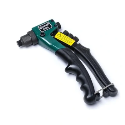 Abbildung von SATA 20,3 cm Nietpistole, mit einem robusten Stahlkörper und federbelasteten Gummigriff, der Nietschäfte automatisch auswirft ST90501SC