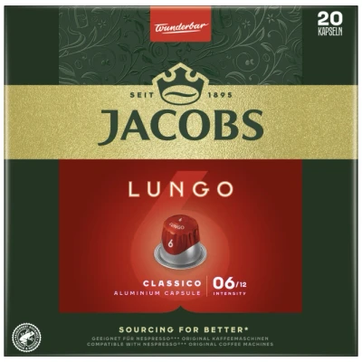 Abbildung von Jacobs Kaffeekapseln Lungo 6 Classico, 20 Kapseln