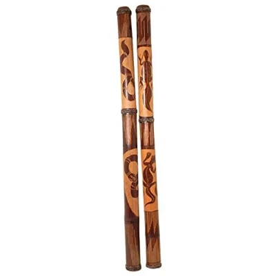 Abbildung von Didgeridoo aus Bambus, beschnitzt, Länge ca. 115 cm