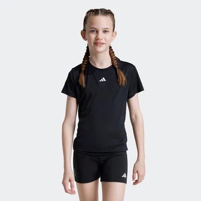 Abbildung von adidas Mädchen Train Essentials Regular Fit Logo Training T Shirt Junior Girls Shirt, Black/White,
