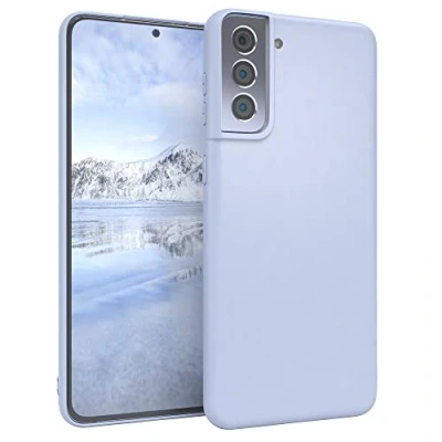 Abbildung von EAZY CASE Handyhülle Silikon mit Kameraschutz kompatibel Samsung Galaxy S21 5G Plus in Himmelblau, Blau, Ultra dünn, Slimcover, Silikonhülle, Hülle, Softcase, Backcover