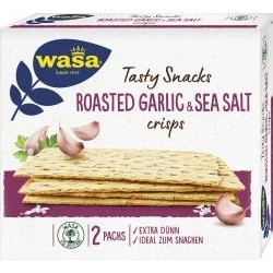 Abbildung von Wasa Knäckebrot Tasty Snacks Crisps Roasted Garlic &amp; Sea Salt