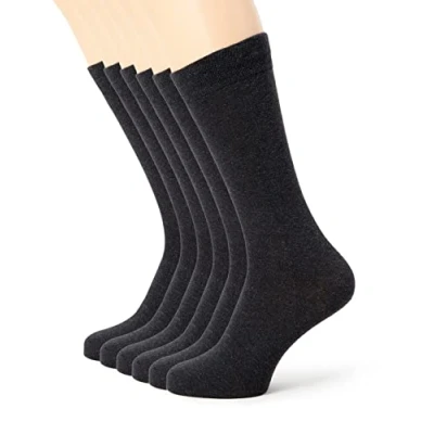 Abbildung von Dim Socken Atmungsaktive Stretch Baumwolle Multipack Basique Herren x6, Grey, 43 46