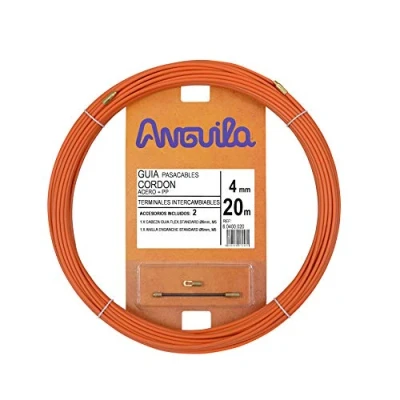 Abbildung von Anguila Kabeleinführung Auswechselbare Klemmen Stahlseil + Propylen Farbe Orange Durchmesser 4mm 20 Meter