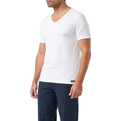 Abbildung von Bruno Banani Herren Shirt Check Line 2.0 Unterhemd, Weiß (Weiß Karo 1612), Small (Herstellergröße: S)