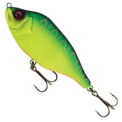Abbildung von Fox Rage Hitcher Jerk &amp; Twitch Lipless 8cm 20gr Sinking 0 2,1m UV Fire Tiger (mit Rassel) Jerkbait